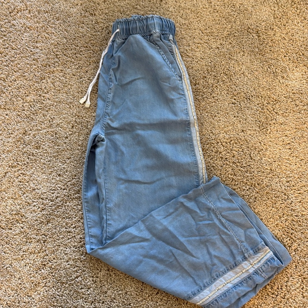 Bedazzled flowy pants